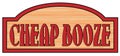 Wooden Cheap Booze Sign Royalty Free Stock Photo