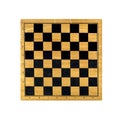 Wooden chess board isolated on white background Royalty Free Stock Photo