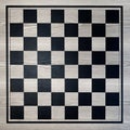 Wooden chess Board top view, intellectual sport Royalty Free Stock Photo