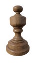 Wooden chess piece on a white background Royalty Free Stock Photo