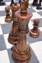 Wooden chess pieces Royalty Free Stock Photo