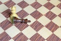 Wooden Chess pieces on Chessboard Royalty Free Stock Photo