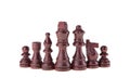 Wooden chess pieces