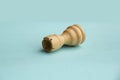 Wooden chess pieces, lies a white rook, business concept, close-up, copy space Royalty Free Stock Photo