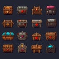 wooden chest medieval game ai generated
