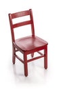 Wooden Child Chair Painted Red