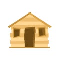 Wooden children`s hut Cartoon. Vector illustration