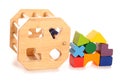 Wooden childs shape sorter toy