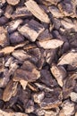 Wooden chips on the ground texture. background. Royalty Free Stock Photo