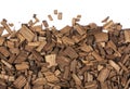 Wooden chips of oak Royalty Free Stock Photo