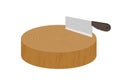 Wooden chopping block and knife Royalty Free Stock Photo