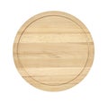 Wooden chopping board isolated on a white background