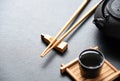 Wooden Chopsticks On the black table Royalty Free Stock Photo