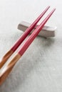 Wooden chopsticks red