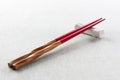 Wooden chopsticks red