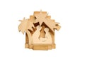 Wooden Christmas crib of Holy Family - Nativity sc