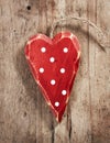 Wooden christmas decoration heart