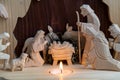 Wooden Christmas nativity scene Royalty Free Stock Photo