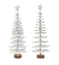 Wooden christmas tree isolated on white background, Clipping path included Royalty Free Stock Photo