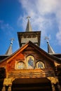 Wooden church in Baile Felix resort Royalty Free Stock Photo