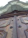 Wooden church door Royalty Free Stock Photo