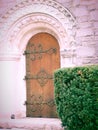 A Wooden Church Door, Large Hinges,