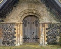 Wooden Church door Royalty Free Stock Photo