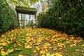 Wooden church gate in Autumn Royalty Free Stock Photo