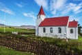 Wooden church in Glaumbaer farm in Northern Iceland Royalty Free Stock Photo