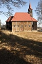 Wooden church on Grun in Moravskoslezske Beskydy mountains