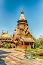 Wooden church inside the complex Izmailovskiy Kremlin in Moscow, Russia Royalty Free Stock Photo