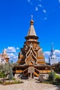 Wooden church in Izmailovo Kremlin - Moscow Russian