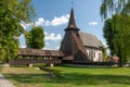 Wooden church Koci in the middle of a park, Chrudim, Czech Republic Royalty Free Stock Photo