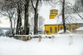 Wooden church in Lithuanian countryside