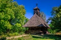 A wooden church from the Maramures region in the Dimitrie Gusti Village Museum at Bucharest, Romania