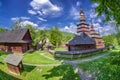 Wooden church in museum Mikulasova in museum, Slovakia