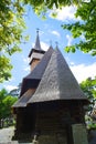 The wooden church`Nativity of the Virgin` in Ieud Hill, the oldest wood church in Maramures.