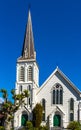 Wooden church, Nelson, New Zealand. Vertical Royalty Free Stock Photo