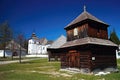 Wooden church in the open-air museum of Liptov village in Pribylina Royalty Free Stock Photo