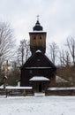Wooden church in Roznov pod Radhostem Royalty Free Stock Photo