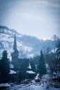 Wooden church in Poienile Izei, Romania Royalty Free Stock Photo