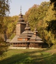 Wooden church . Pyrohiv. Kiev.