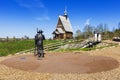 Wooden Church of the Resurrection of Christ on the Mount of Levi Royalty Free Stock Photo