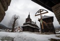 Wooden church of St Michael the Archangel in Rusky Potok, Slovakia