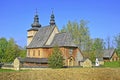 Wooden church St. St. Peter and Paul from Lososina Dolna Royalty Free Stock Photo