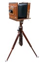 Wooden classic camera Royalty Free Stock Photo