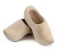 Wooden classic dutch clog shoes Royalty Free Stock Photo