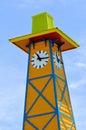 Wooden clock tower Royalty Free Stock Photo