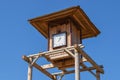 The wooden clock tower Royalty Free Stock Photo