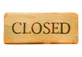 wooden closed sign Royalty Free Stock Photo